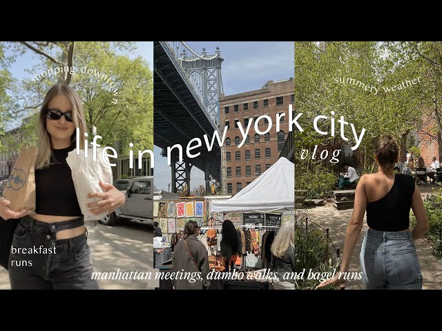 New York Vlog 🚖 Dumbo Flea, NYC Summer Ideas, Downtown Meetings, Farmers Market, Senegalese Brunch