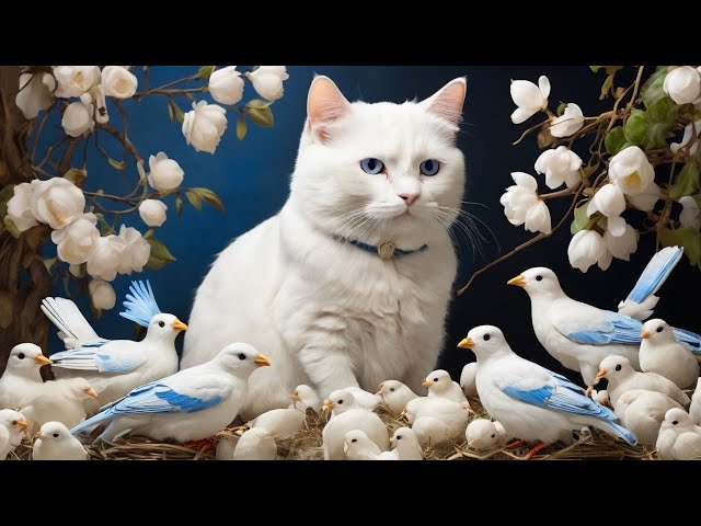Cat TV for cats to watch 😸Funny And Cute Birds Dancing on The Rock | Cat TV 😸 Dog TV🐩 Bird TV🕊️ (4K)