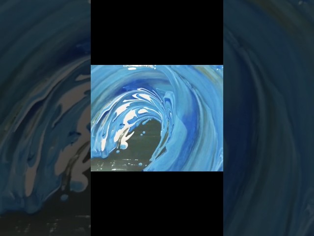 easyacrylic  ocean wave painting #fluidpourart#shortsvideo #shortsyoutube #shortfeed