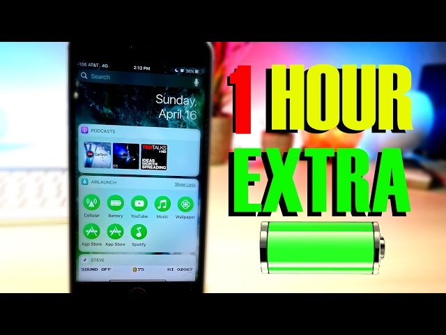 HOW TO SAVE BATTERY IN IOS 10/9 / SAVE UP TO 1 HOUR / PLAY EXTRA GAMES / USE APPS LONGER /