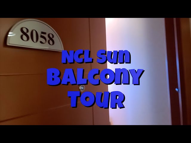 Balcony cabin tour on NCL Sun #8058