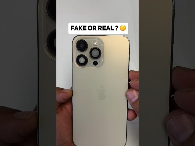 I cant decide if This iphone is FAKE or REAL 🤔😱 #shorts #apple #iphone15promax #ios #iphone #fyp