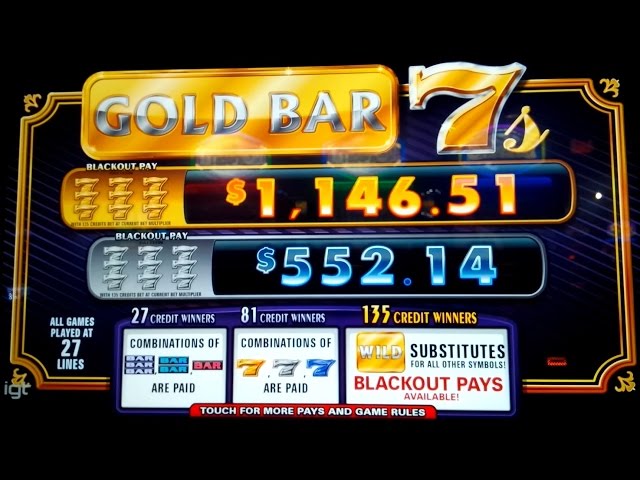 Gold Bar 7s Slot - BIG WIN - Blackout Pay?!