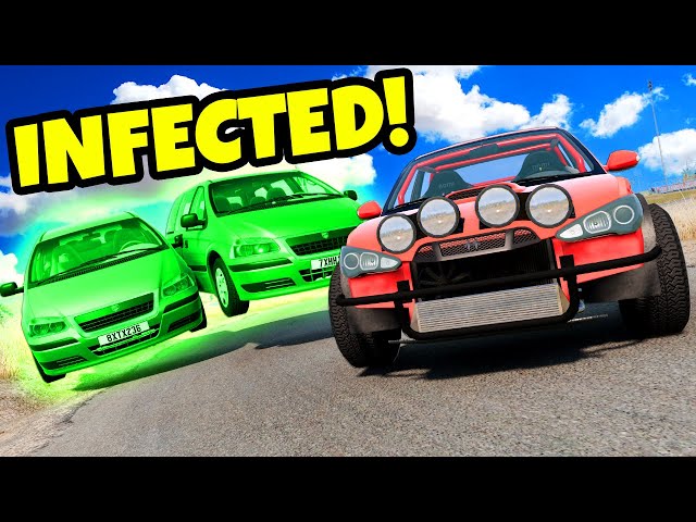 OB Played ZOMBIE Infection Hide and Seek with Us in BeamNG Drive Mods!