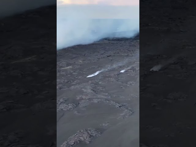 Hawaii’s Kilauea volcano suddenly begins erupting after months of quiet #shorts