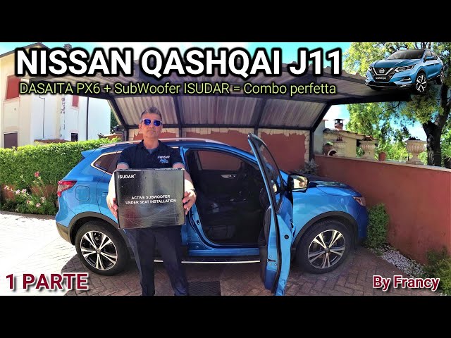 NISSAN QASHQAI J11 e X-Trail installazione  subwoofer ISUDAR  (Parte 1 )