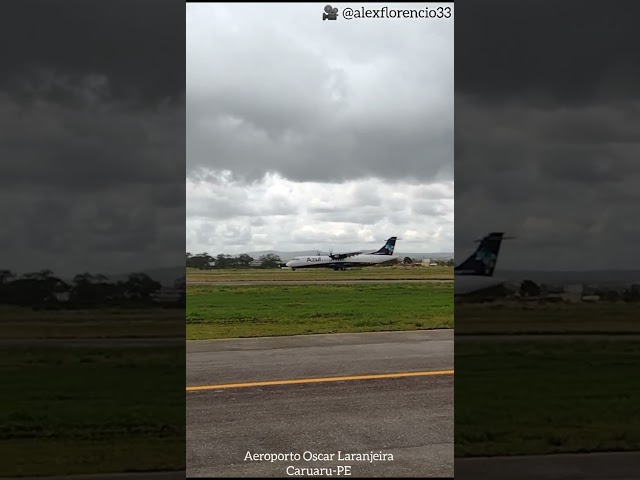 taxiamento e decolagem do ATR 72-600 da azul hoje no aeroporto de Caruaru pela manhã 13/6/24