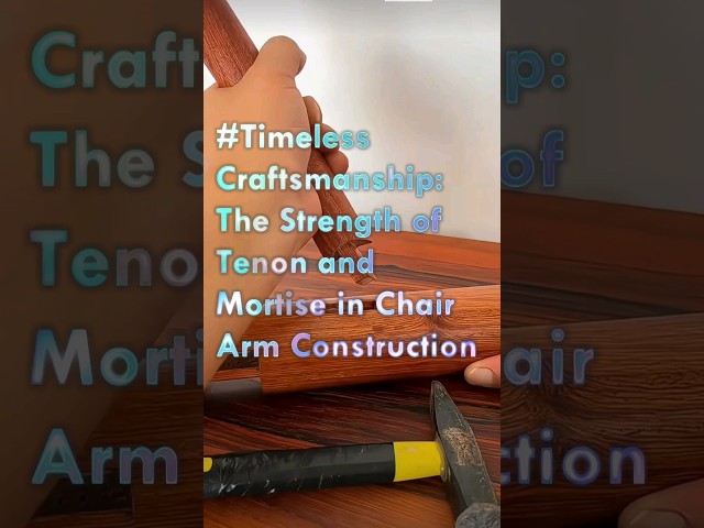 The Strength of Tenon and Mortise in Chair Arm Construction #handmade #diy #woodworking #wood #short
