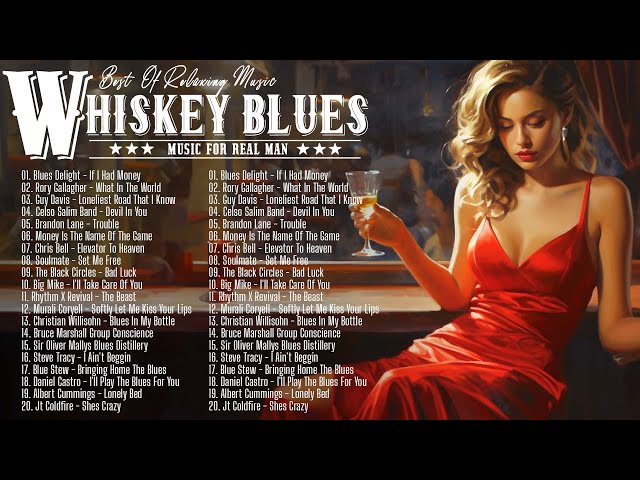 Relaxing Whiskey Blues Music 🚬 Best Of Slow Blues rock Ballads 🎸 Fantastic Electric Guitar Blues