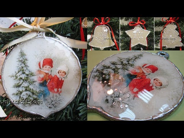 CHRISTMAS TREE ORNAMENTS Decoration Decoupage Ideas DIY