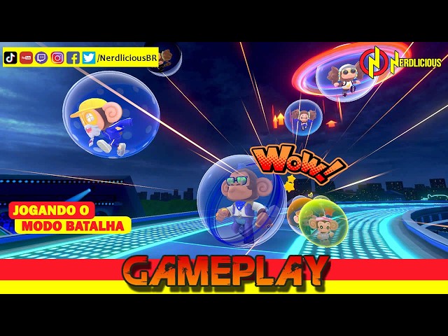 🎮 GAMEPLAY! Jogando o Modo Batalha em SUPER MONKEY BALL BANANA RUMBLE no Nintendo Switch. Confira!