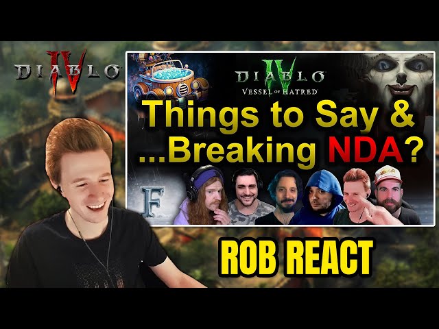 Diablo 4 Expansion and Breaking NDA - Rob React