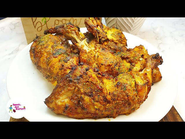 Desi Style Roast Chicken In Air Fryer | Sunday Roast Dinner Recipe | Easy Air Fryer Chicken Recipe |