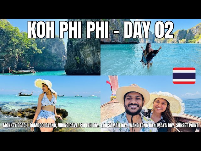 KOH PHI PHI ISLANDS DAY 02 | LONG TAIL BOAT RIDE TO MAYA BAY | සිංහල 🇱🇰 | 🇹🇭 🇹🇭 | FULL GUIDE