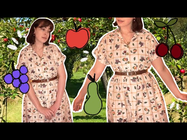 Sewing a Fruit Themed Dress/VLOG