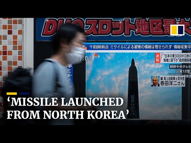 Terrifying moments for Japan train passengers as North Korea missile launch triggers alerts