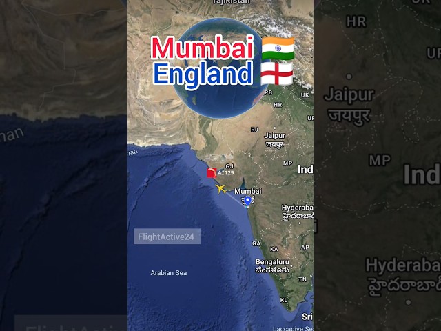 Mumbai to London flight Route ✈️ || Air India || AI129 || #airindia #airbus #flights