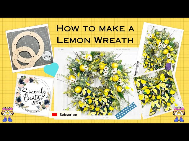 How to make a Lemon wreath on the 14 inch Pancake Wreath Frame