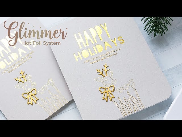 Hot Foil Holiday Cards with Glimmer Plates & Etched Dies