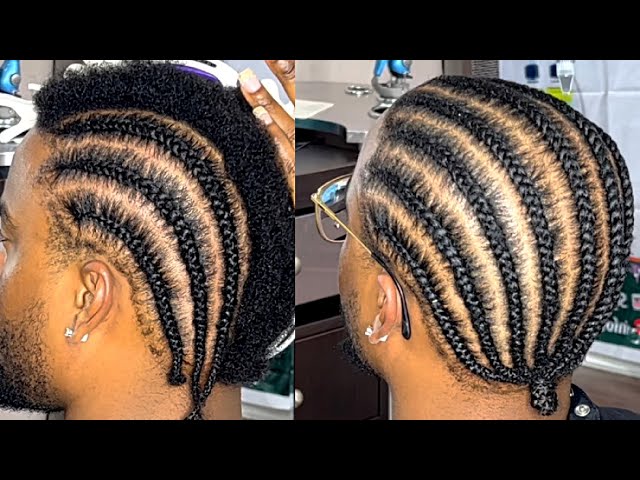 Amazing style for very short hair / All Back Cornrows for Men | Protective Style