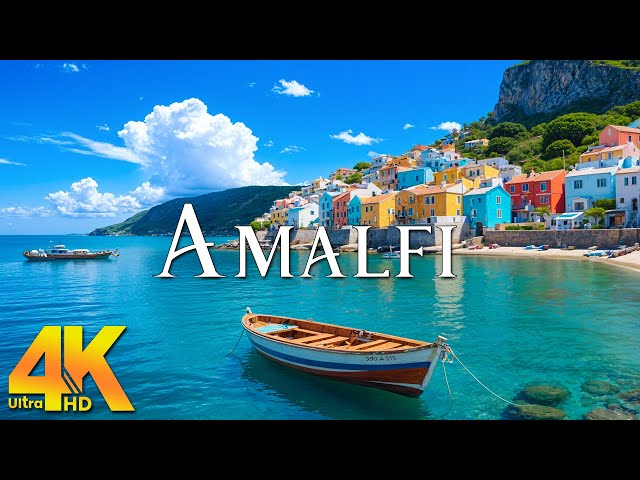 Amalfi 4K Amazing Aerial Film - Beautiful Nature - Calming Piano Music
