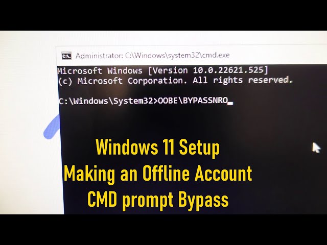 Windows 11 Setup offline account bypass in 2022 cmd prompt