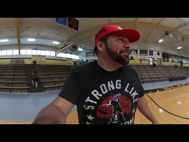 Inside Larry Bird's High School basketball gym Indiana French Lick 360 VR