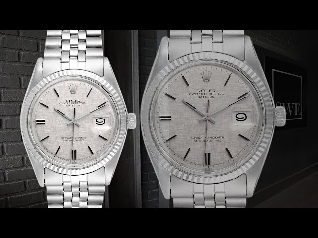 Rolex Datejust Steel White Gold Linen Dial Vintage Watch 1601 | SwissWatchExpo
