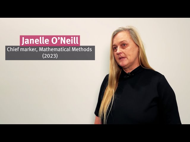 External assessment markers: Janelle O’Neill — Be part of the community of practice