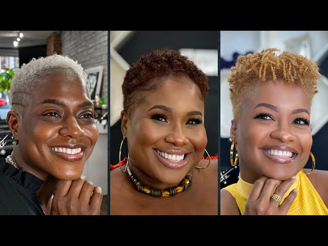 15 Best Anti-Age OLDER Black Women Over 50 Short Natural Hairstyles for THINNING HAIR & ROUND FACES
