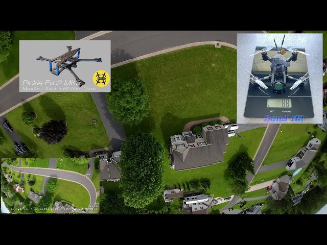 LEDrone Pickle Evo2 MK3 DJI Naked Ultra O3 HD (No props in view 3s TP3 toothpick)!