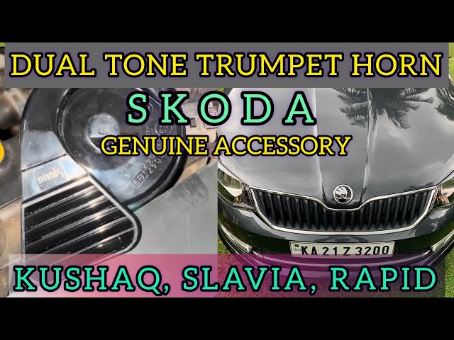 SKODA VW DUAL TONE TRUMPET HORN | GENUINE ACCESSORY | FOR KUSHAQ, SLAVIA & RAPID