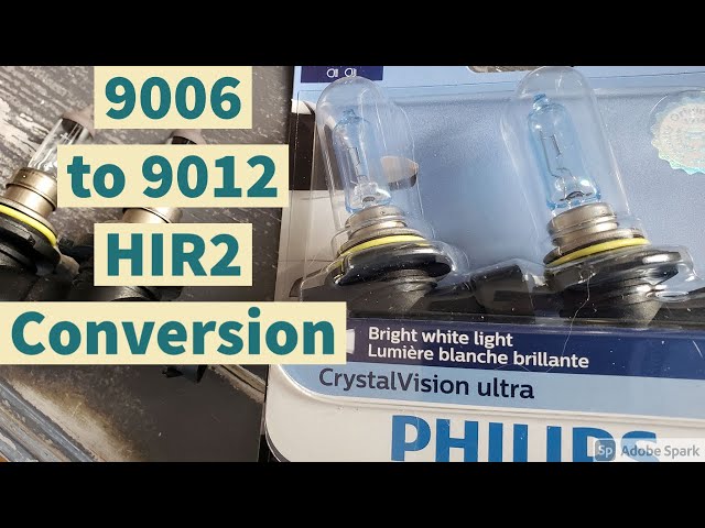 How To: Converting 9006 to 9012 HIR2 Bulbs + LUX Test (Philips CrystalVison Ultra)