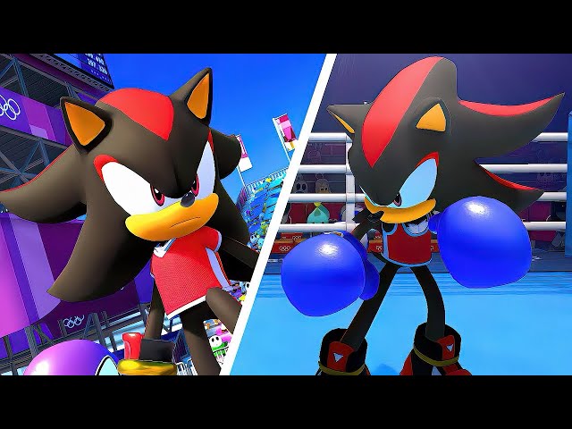 Mario and sonic at the olympic games Tokyo 2020 shadow 100m
