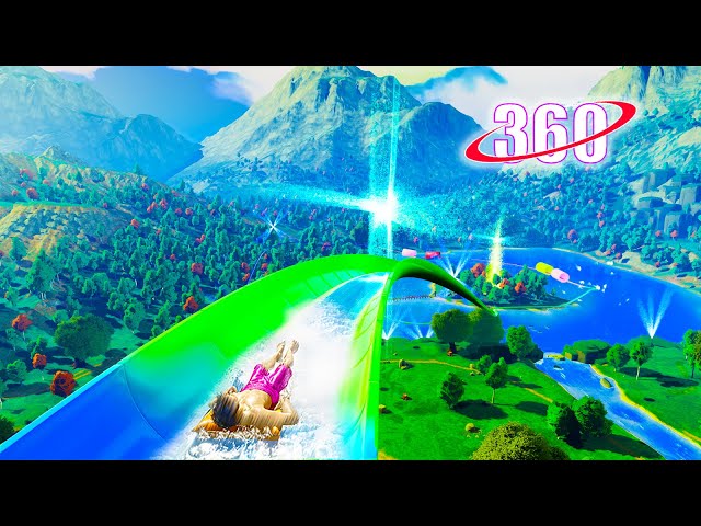 Ride the Magic Slide: VR 360 Thrills in Fantasy Lake #rollercoaster