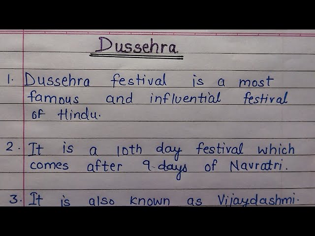 Dussehra 10 lines in english | 10 lines on Dussehra | English essay in Dussehra 10 lines | Dussehra