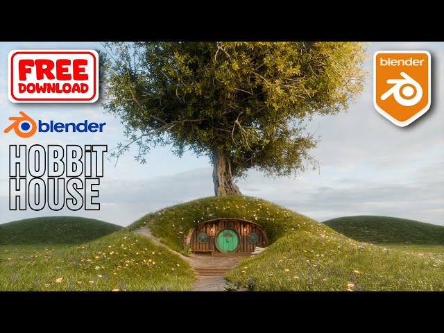 Hobbit House Modeling in Blender 3d / Speed Modeling / Time Lapse
