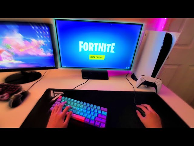Fortnite but You Are Me (POV) + Keyboard & Mouse on PS5 + GK61 Handcam 🤩