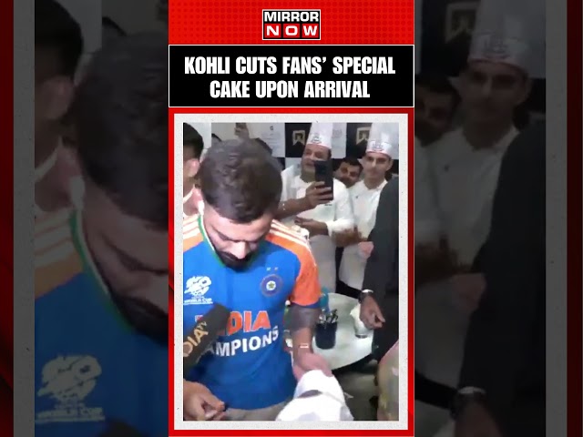 Virat Kohli Cuts Cake | Kohli Celebrates With Fans | #shorts #ytshorts #teamindia