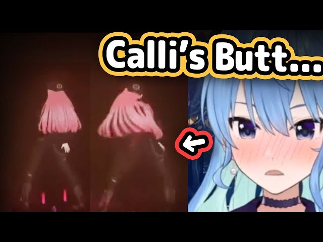 Suisei Notices Calli Wiggling Her Bum On Stage...【Hololive】