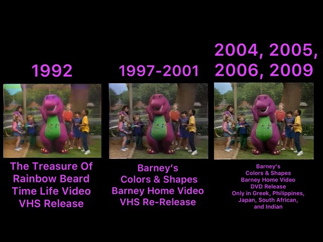 Barney and Friends Season 1 Intro, Barney Says, and Credits VHS and DVD Comparison (Lost Media)