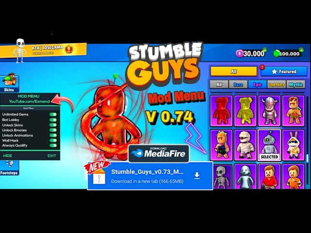 Stumble Guys Mod Apk | Stumble Guys V0.74 Mod Menu | Stumble Guys Unlock All Skin | Stumble Guys Apk