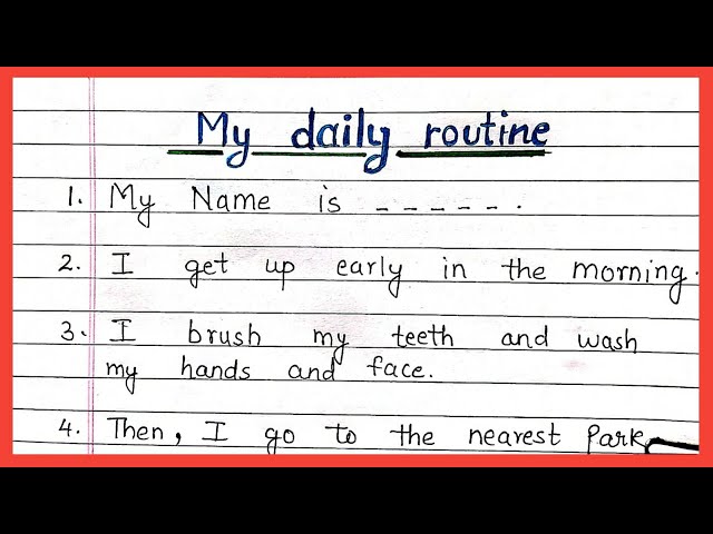 My daily routine in english essay | my daily routine class 2 | my daily routine paragraph | essay
