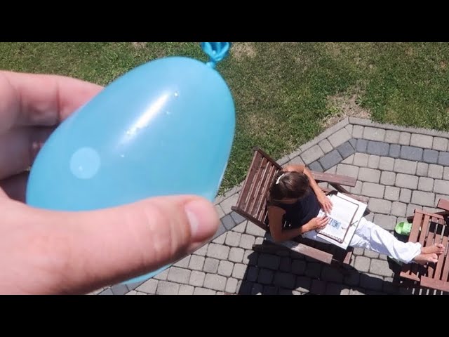 throwing water balloons on people prank 😂😂