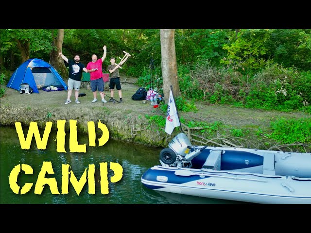 An Island Wild camp, fishing & cook up in the middle of the River Thames