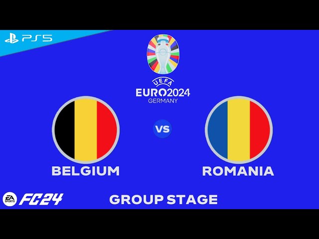 Belgium vs Romania - UEFA EURO 2024 Group Stage Full Match | PS5™ [4K60]