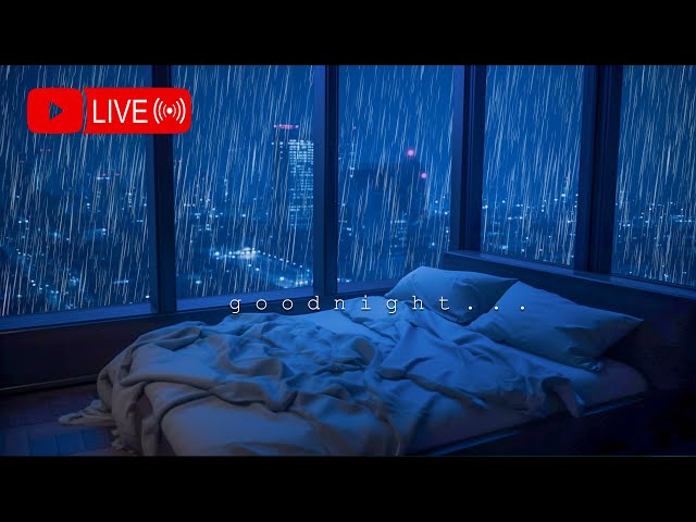 Rain sounds for inner peace, improve sleep😴Calm your mind to sleep soundly with heavy rain on window