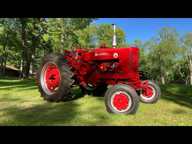 Farmall Super M Upgrade Complete - IH Hubs, Front Wheel Weighs & Large Steel Pulley Installation