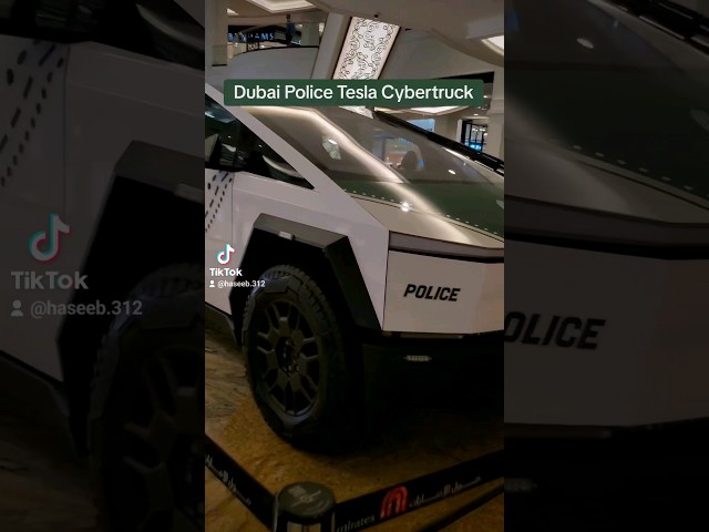 World's 1st Tesla Cybertruck Police car is in Dubai