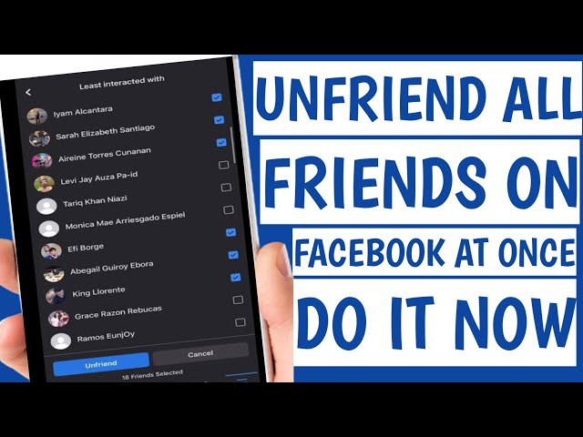 how to unfriend all friends on facebook at once